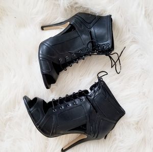 Leather Lace up booties